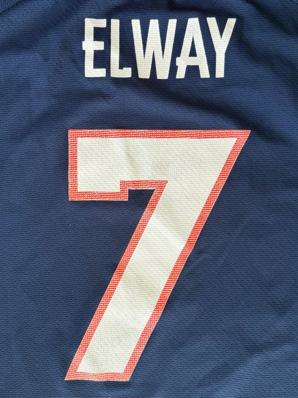 John Elway Denver Broncos ‘90’s Vintage Logo 7 Football Jersey - Picture 3 of 10